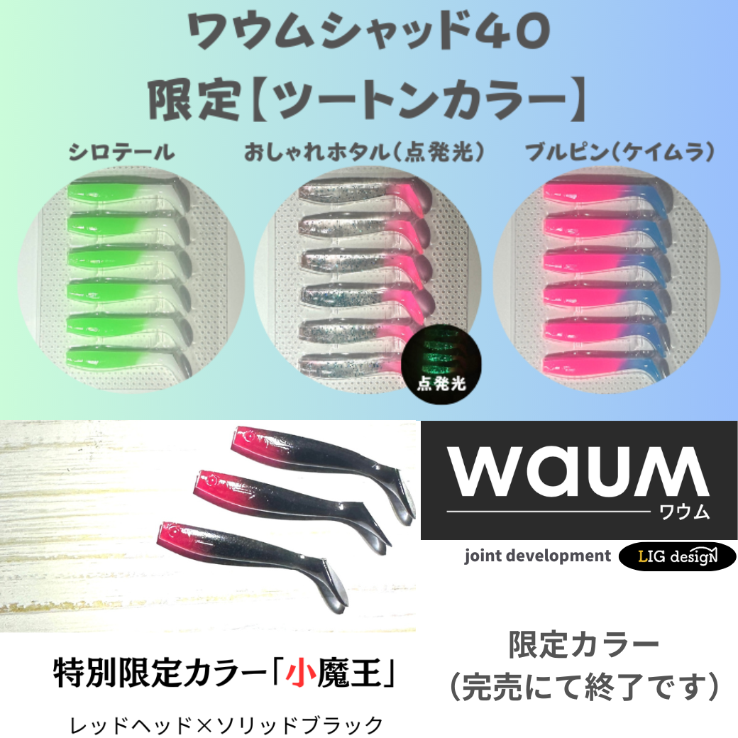 ワウムシャッド40【限定カラー】